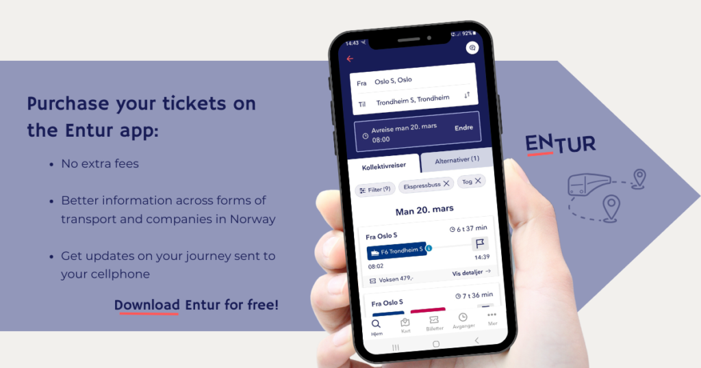 Purchase a ticket at Entur
